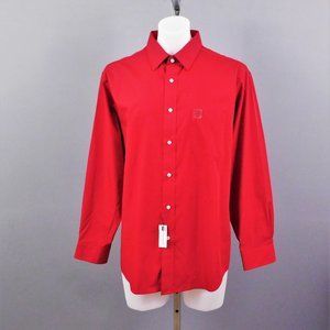 Saddlebred Men Dress Shirt Red 17-17.5